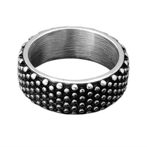 New Stainless Steel Textured Ring Size 12